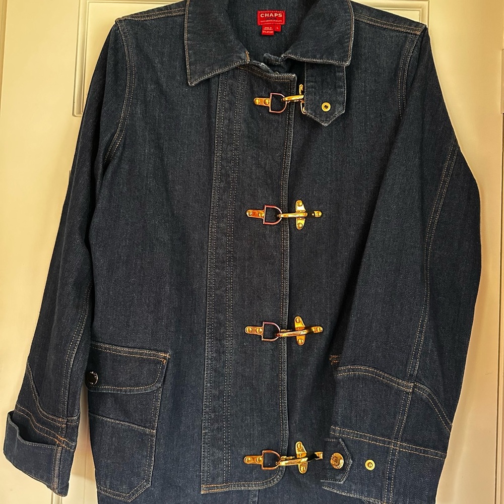 DENIM TOGGLE COAT Woman’s Large